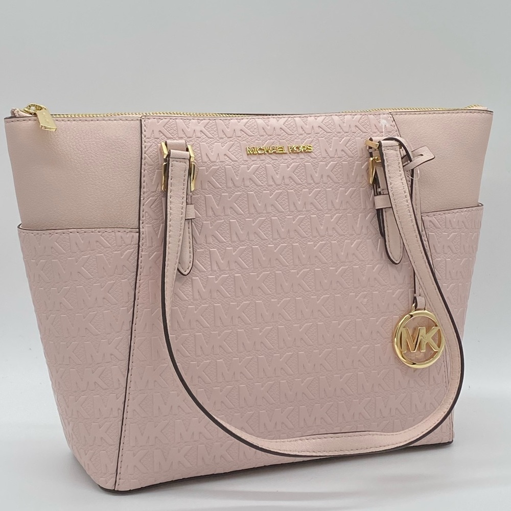 MICHAEL KORS CHARLOTTE LARGE TZ TOTE POWDER BLUSH - Picture 2 of 16